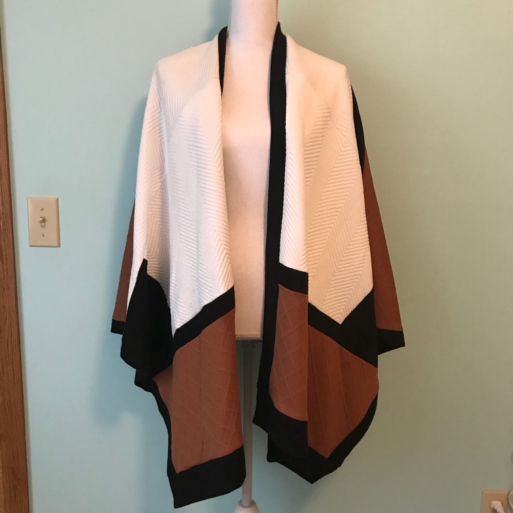 WOMENS FALL CAPE PONCHO CARDIGAN SWEATER XS/S